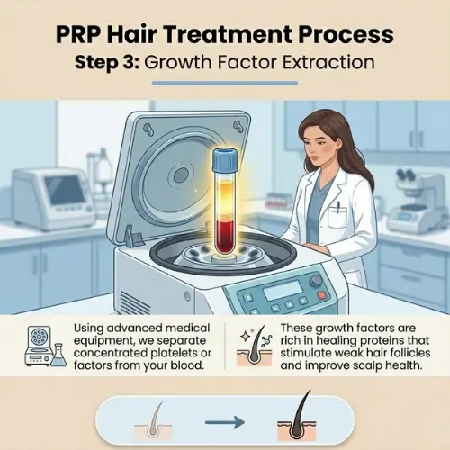 Hair regrowth step 3