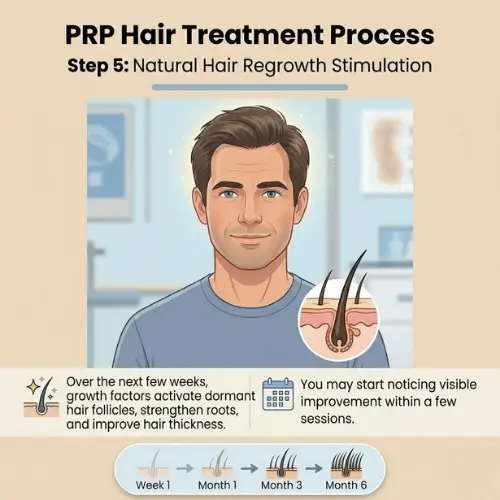 Hair regrowth step 5